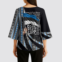 Estonia June 4 1884 Eesti Lipp Kimono Sleeve Blouse Ethnic Traditional Folk Art Flag