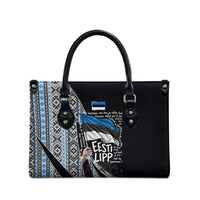 Estonia June 4 1884 Eesti Lipp Leather Bag Ethnic Traditional Folk Art Flag