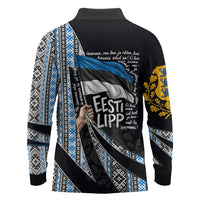 Estonia June 4 1884 Eesti Lipp Long Sleeve Polo Shirt Ethnic Traditional Folk Art Flag