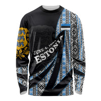 Estonia June 4 1884 Eesti Lipp Long Sleeve Shirt Ethnic Traditional Folk Art Flag