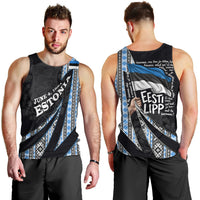 Estonia June 4 1884 Eesti Lipp Men Tank Top Ethnic Traditional Folk Art Flag