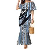 Estonia June 4 1884 Eesti Lipp Mermaid Dress Ethnic Traditional Folk Art Flag