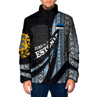 Estonia June 4 1884 Eesti Lipp Padded Jacket Ethnic Traditional Folk Art Flag