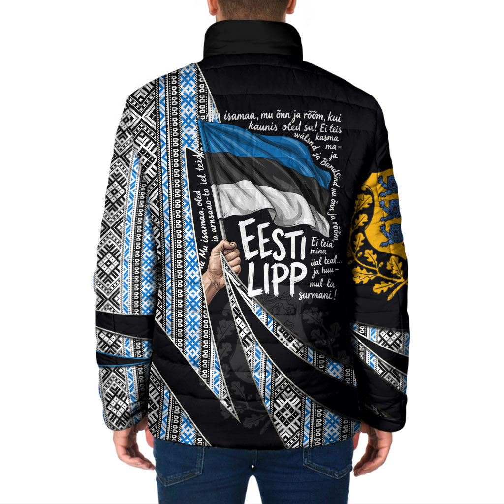 Estonia June 4 1884 Eesti Lipp Padded Jacket Ethnic Traditional Folk Art Flag