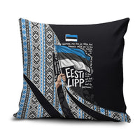 Estonia June 4 1884 Eesti Lipp Pillow Cover Ethnic Traditional Folk Art Flag