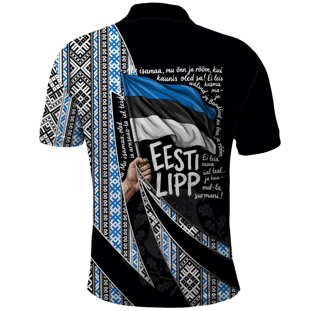 Estonia June 4 1884 Eesti Lipp Polo Shirt Ethnic Traditional Folk Art Flag