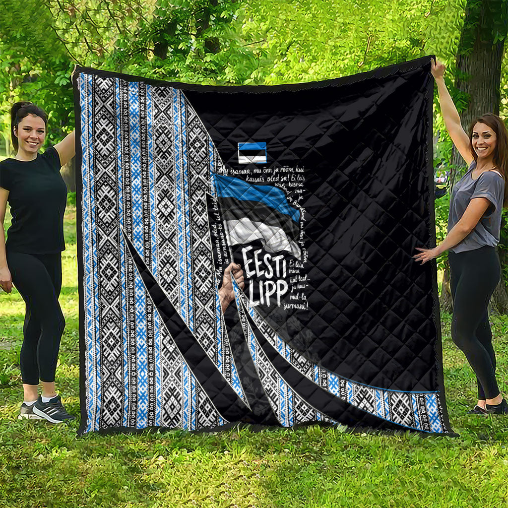 Estonia June 4 1884 Eesti Lipp Quilt Ethnic Traditional Folk Art Flag
