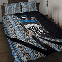 Estonia June 4 1884 Eesti Lipp Quilt Bed Set Ethnic Traditional Folk Art Flag