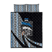 Estonia June 4 1884 Eesti Lipp Quilt Bed Set Ethnic Traditional Folk Art Flag
