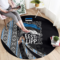 Estonia June 4 1884 Eesti Lipp Round Carpet Ethnic Traditional Folk Art Flag