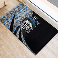 Estonia June 4 1884 Eesti Lipp Rubber Doormat Ethnic Traditional Folk Art Flag