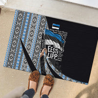 Estonia June 4 1884 Eesti Lipp Rubber Doormat Ethnic Traditional Folk Art Flag
