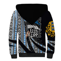 Estonia June 4 1884 Eesti Lipp Sherpa Hoodie Ethnic Traditional Folk Art Flag
