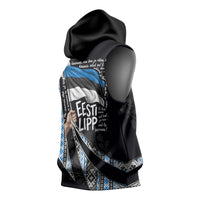 Estonia June 4 1884 Eesti Lipp Sleeveless Hoodie Ethnic Traditional Folk Art Flag