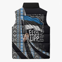 Estonia June 4 1884 Eesti Lipp Sleeveless Puffer Jacket Ethnic Traditional Folk Art Flag