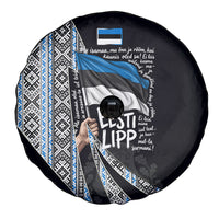 Estonia June 4 1884 Eesti Lipp Spare Tire Cover Ethnic Traditional Folk Art Flag