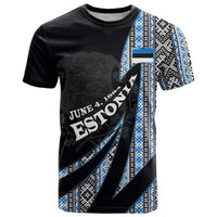 Estonia June 4 1884 Eesti Lipp T Shirt Ethnic Traditional Folk Art Flag
