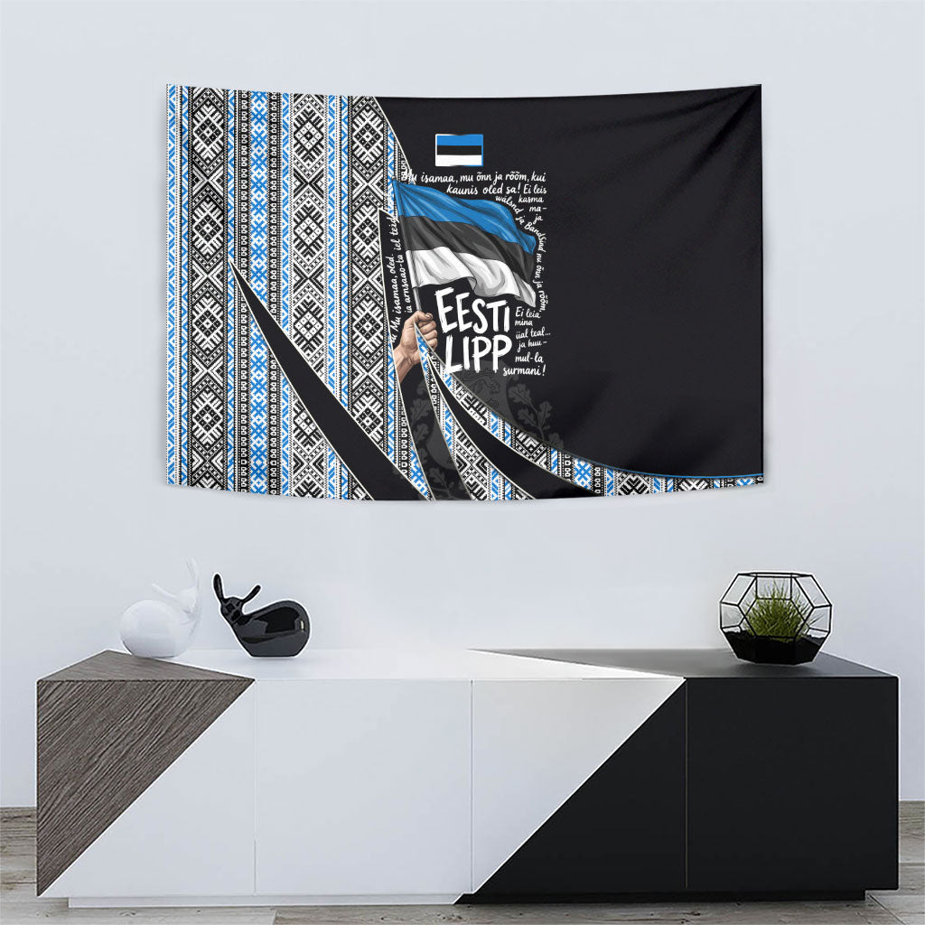 Estonia June 4 1884 Eesti Lipp Tapestry Ethnic Traditional Folk Art Flag