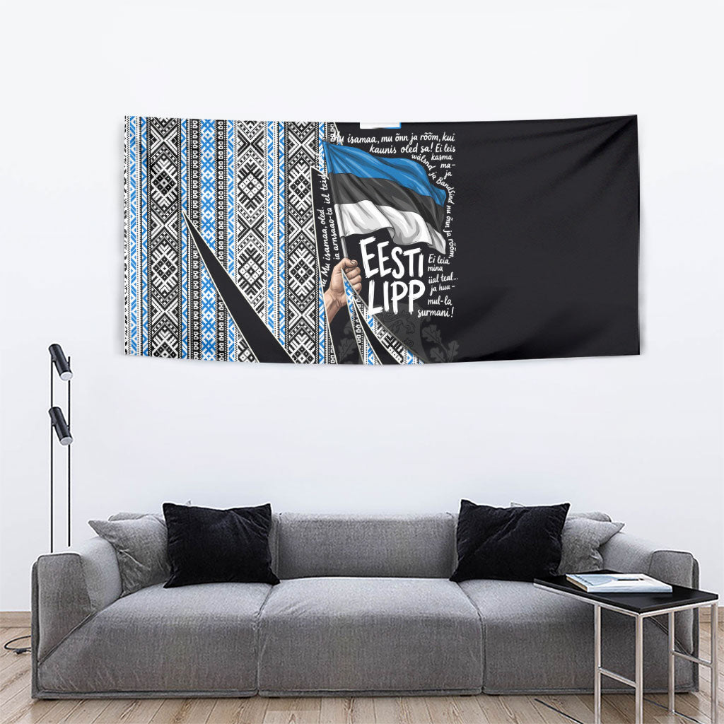 Estonia June 4 1884 Eesti Lipp Tapestry Ethnic Traditional Folk Art Flag