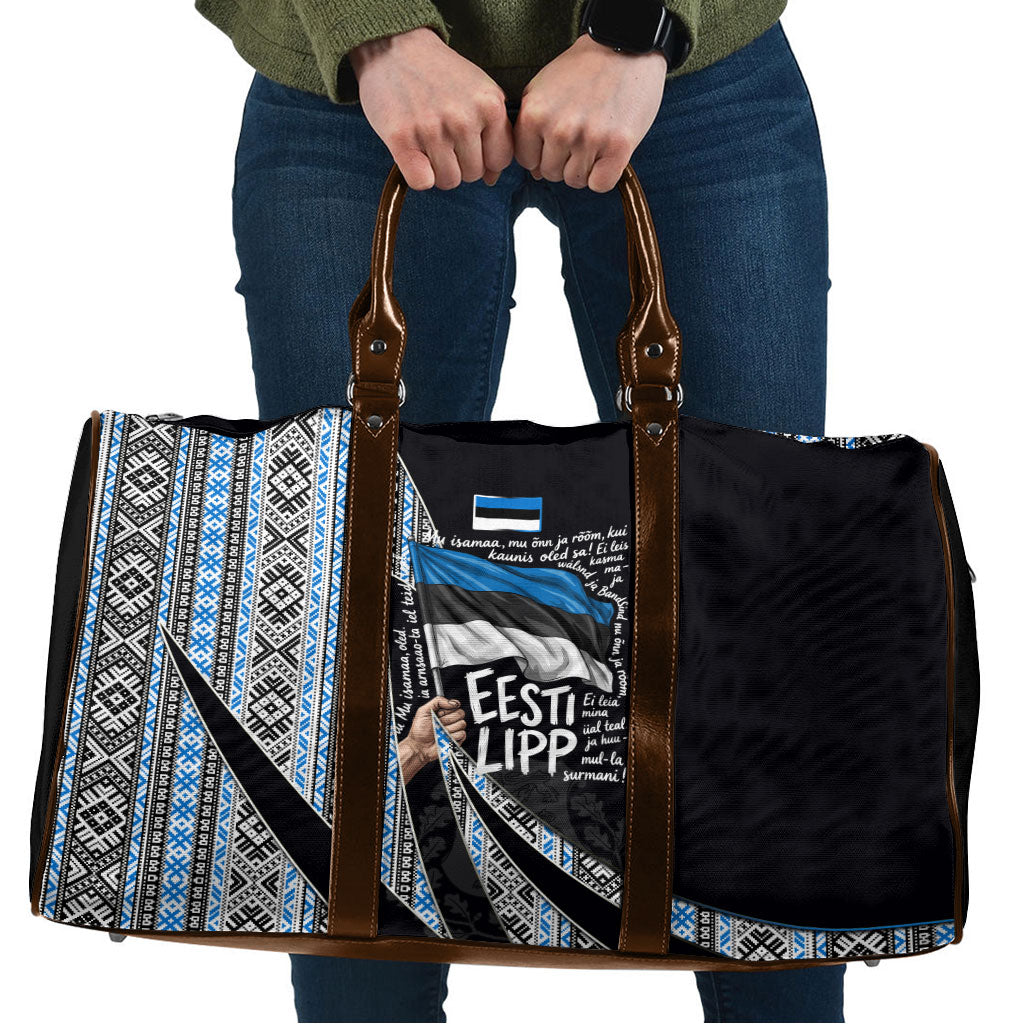 Estonia June 4 1884 Eesti Lipp Travel Bag Ethnic Traditional Folk Art Flag