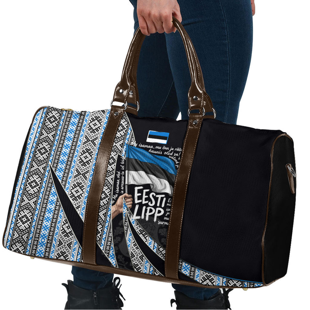 Estonia June 4 1884 Eesti Lipp Travel Bag Ethnic Traditional Folk Art Flag