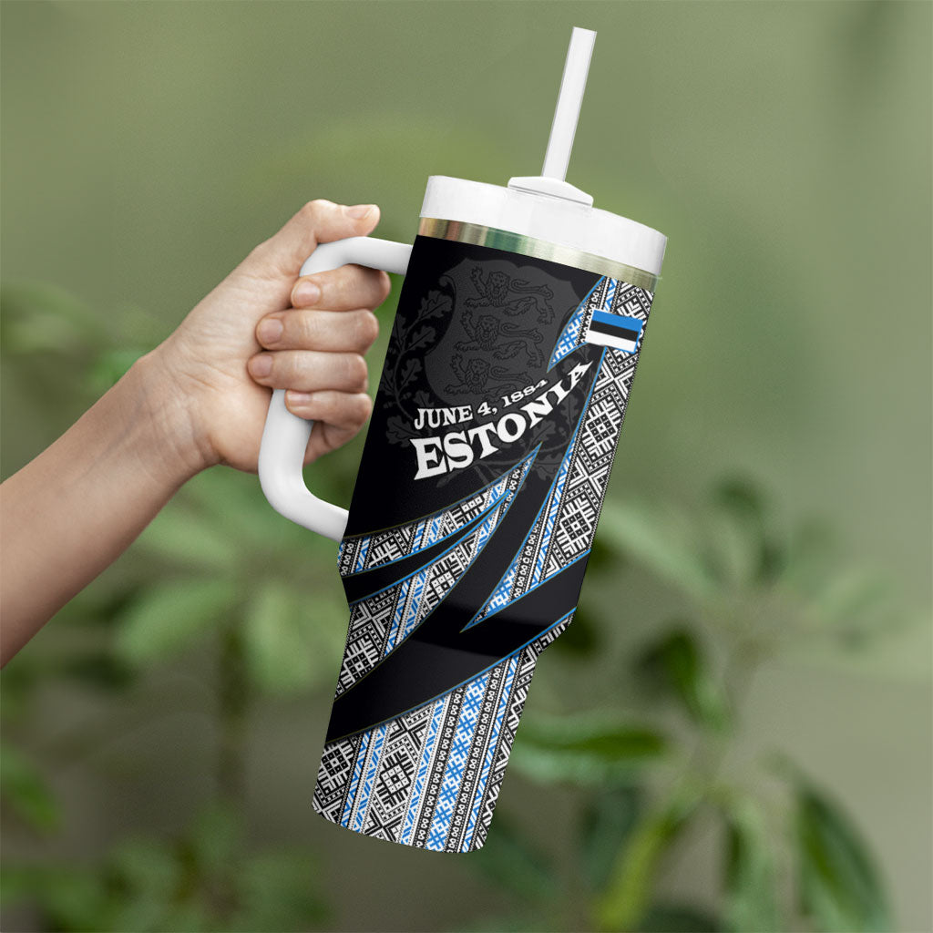 Estonia June 4 1884 Eesti Lipp Tumbler With Handle Ethnic Traditional Folk Art Flag