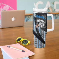 Estonia June 4 1884 Eesti Lipp Tumbler With Handle Ethnic Traditional Folk Art Flag