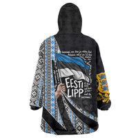 Estonia June 4 1884 Eesti Lipp Wearable Blanket Hoodie Ethnic Traditional Folk Art Flag