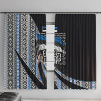 Estonia June 4 1884 Eesti Lipp Window Curtain Ethnic Traditional Folk Art Flag