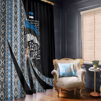 Estonia June 4 1884 Eesti Lipp Window Curtain Ethnic Traditional Folk Art Flag