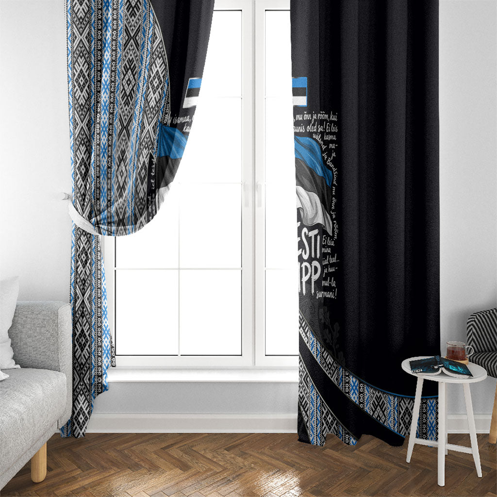 Estonia June 4 1884 Eesti Lipp Window Curtain Ethnic Traditional Folk Art Flag