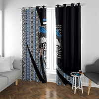 Estonia June 4 1884 Eesti Lipp Window Curtain Ethnic Traditional Folk Art Flag