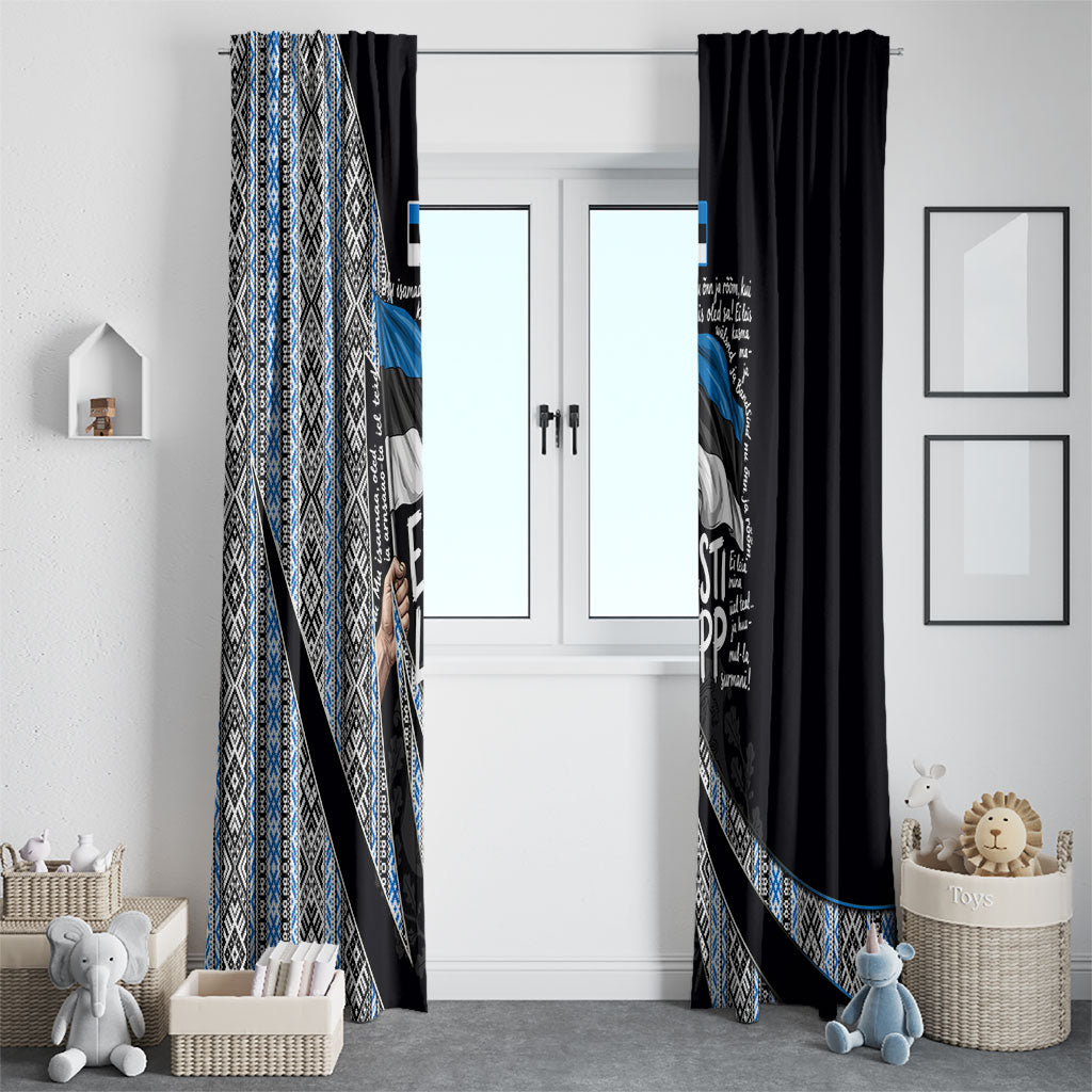 Estonia June 4 1884 Eesti Lipp Window Curtain Ethnic Traditional Folk Art Flag