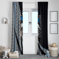 Estonia June 4 1884 Eesti Lipp Window Curtain Ethnic Traditional Folk Art Flag