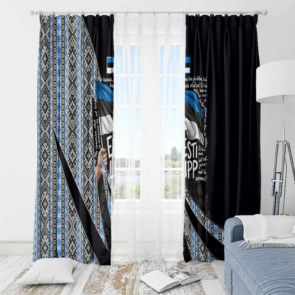 Estonia June 4 1884 Eesti Lipp Window Curtain Ethnic Traditional Folk Art Flag