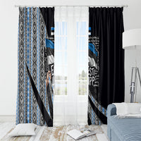Estonia June 4 1884 Eesti Lipp Window Curtain Ethnic Traditional Folk Art Flag