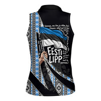 Estonia June 4 1884 Eesti Lipp Women Sleeveless Polo Shirt Ethnic Traditional Folk Art Flag