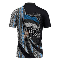 Estonia June 4 1884 Eesti Lipp Zipper Polo Shirt Ethnic Traditional Folk Art Flag
