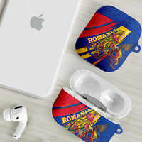 Romania Flag Day AirPods Case Libertate Ziua Drapelului - Eagle Patriotic Tricolor Floral