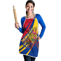 Romania Flag Day Apron Libertate Ziua Drapelului - Eagle Patriotic Tricolor Floral