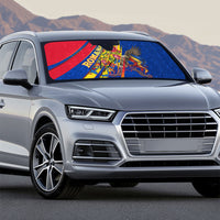 Romania Flag Day Auto Sun Shade Libertate Ziua Drapelului - Eagle Patriotic Tricolor Floral