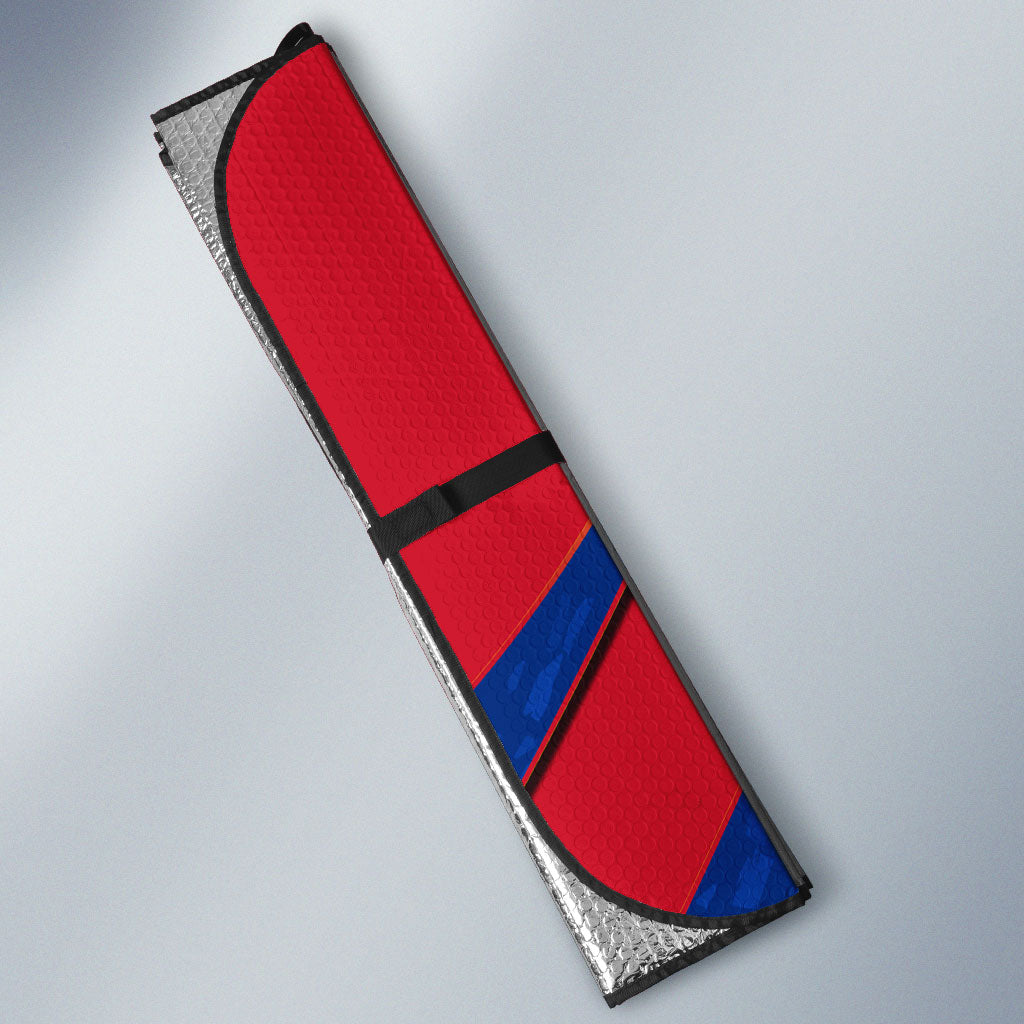 Romania Flag Day Auto Sun Shade Libertate Ziua Drapelului - Eagle Patriotic Tricolor Floral