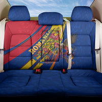 Romania Flag Day Back Car Seat Cover Libertate Ziua Drapelului - Eagle Patriotic Tricolor Floral
