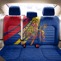 Romania Flag Day Back Car Seat Cover Libertate Ziua Drapelului - Eagle Patriotic Tricolor Floral