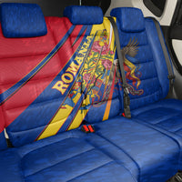 Romania Flag Day Back Car Seat Cover Libertate Ziua Drapelului - Eagle Patriotic Tricolor Floral