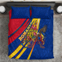 Romania Flag Day Bedding Set Libertate Ziua Drapelului - Eagle Patriotic Tricolor Floral