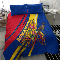 Romania Flag Day Bedding Set Libertate Ziua Drapelului - Eagle Patriotic Tricolor Floral