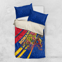 Romania Flag Day Bedding Set Libertate Ziua Drapelului - Eagle Patriotic Tricolor Floral