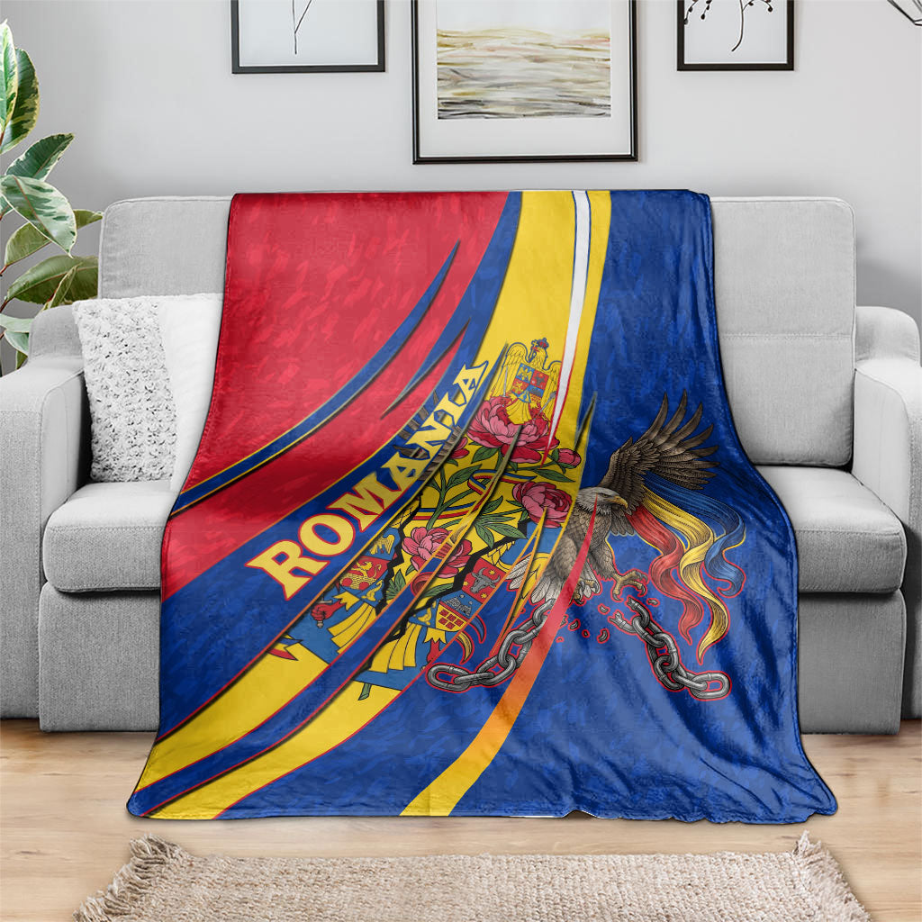 Romania Flag Day Blanket Libertate Ziua Drapelului - Eagle Patriotic Tricolor Floral