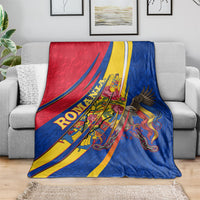 Romania Flag Day Blanket Libertate Ziua Drapelului - Eagle Patriotic Tricolor Floral